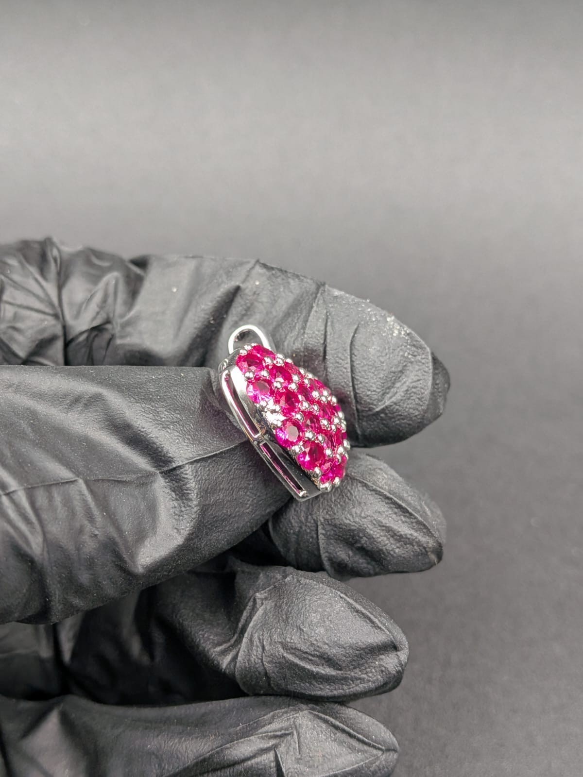 2Ct Round Cut Simulated Pink Ruby Women’s Heart Pendant In 14k White Gold Plated