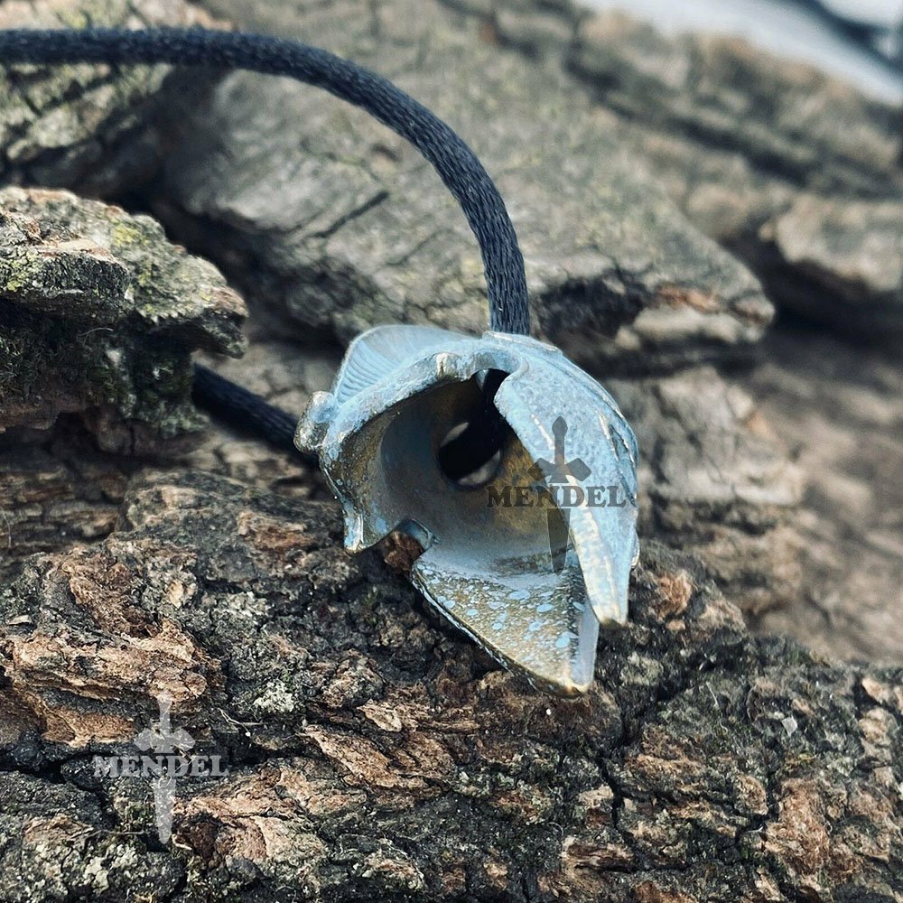 MENDEL Cool Mens Copper Ancient Roman Spartan Helmet Pendant Necklace For Men