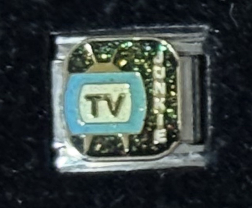 TV Italian Charm Enamel Link 9MM K2017 Rare