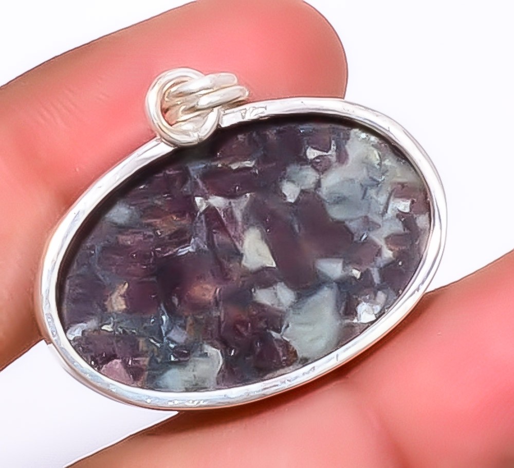 Eudialyte – Russia Handmade 925 Sterling Silver Pendant 1.17″ T72