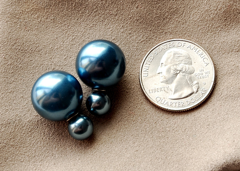 Fashion Double sided Faux Pearl Earrings