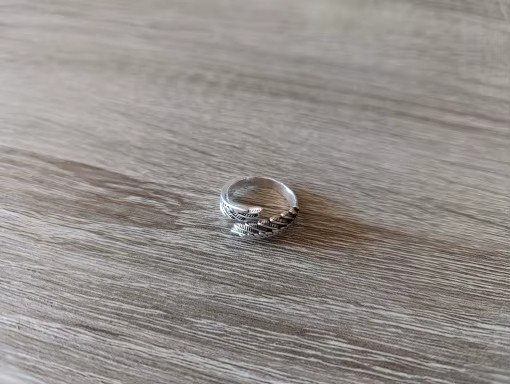 1 Pcs of 925 Sterling Silver Angel Wing Feather Adjustable Ring Wedding Jewelry