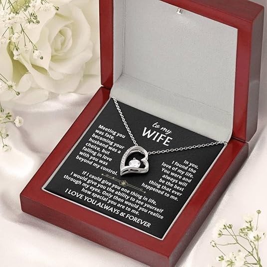 Jewelry to My Wife – the Best Thing That Ever Happened to Me, Forever Love Neckl