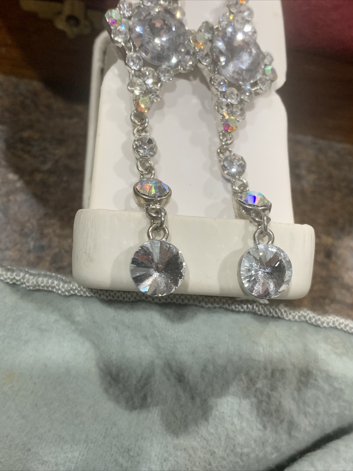 long dangle earrings blingy