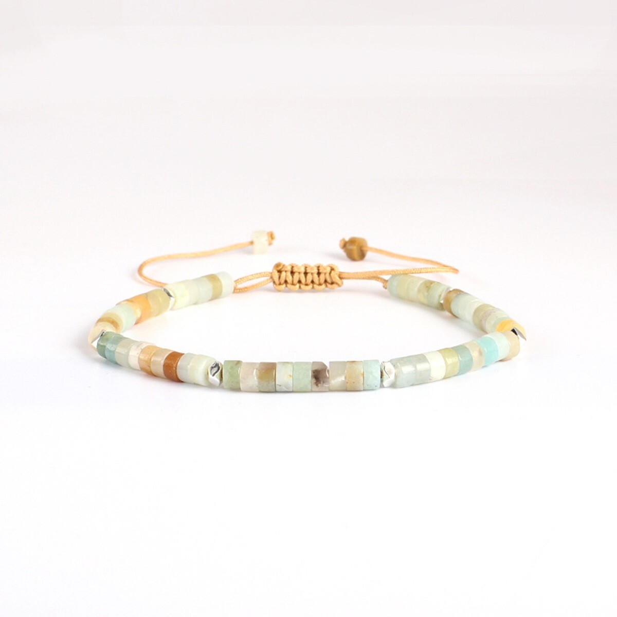 4mm Beads Natural Amazonite Crystal Gemstone Dainty Bracelet Healing Energy Gift