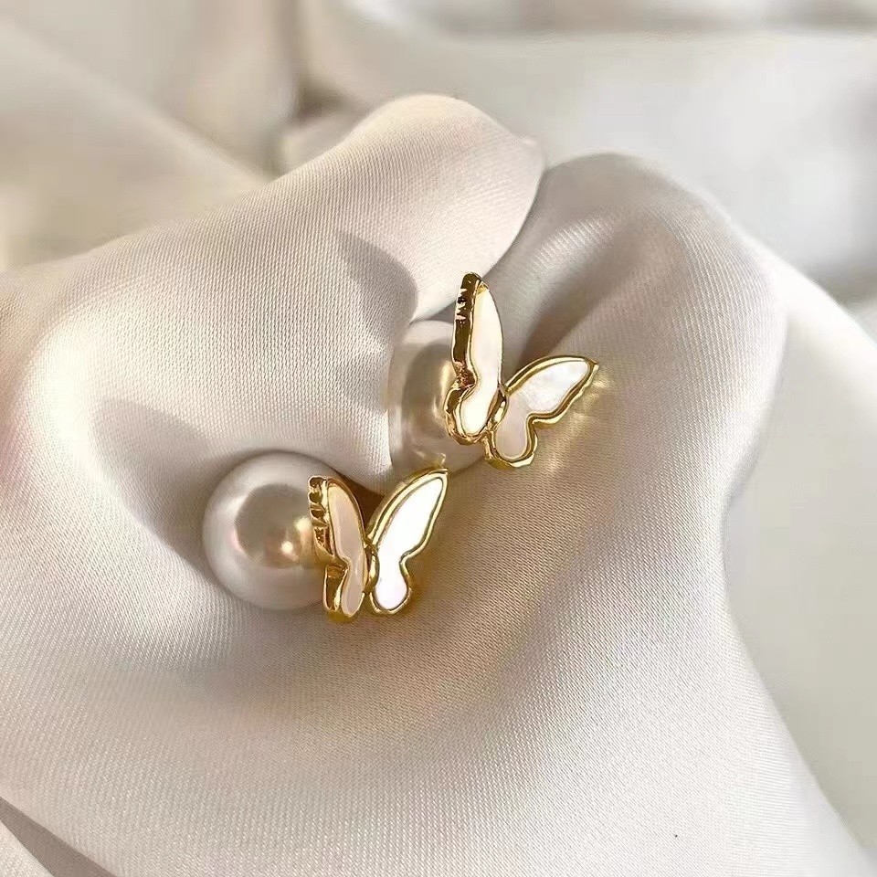 kate spade Fashionable lapis lazuli pearl butterfly earrings – adorable
