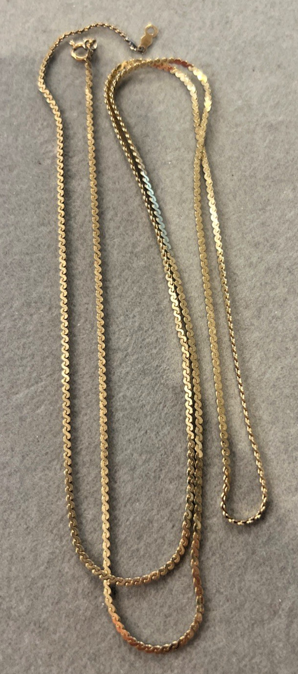 Vintage 14K Yellow Gold S Chain Necklace 30 Long 5 90 Grams G2U