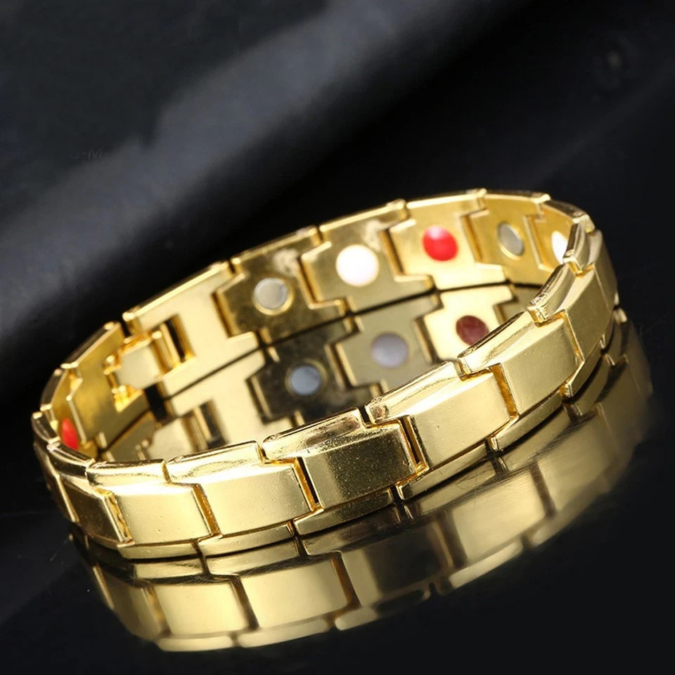 ZAKOL Trendy Round Detachable Magnetic Bracelets for Women Men Adjustable Health