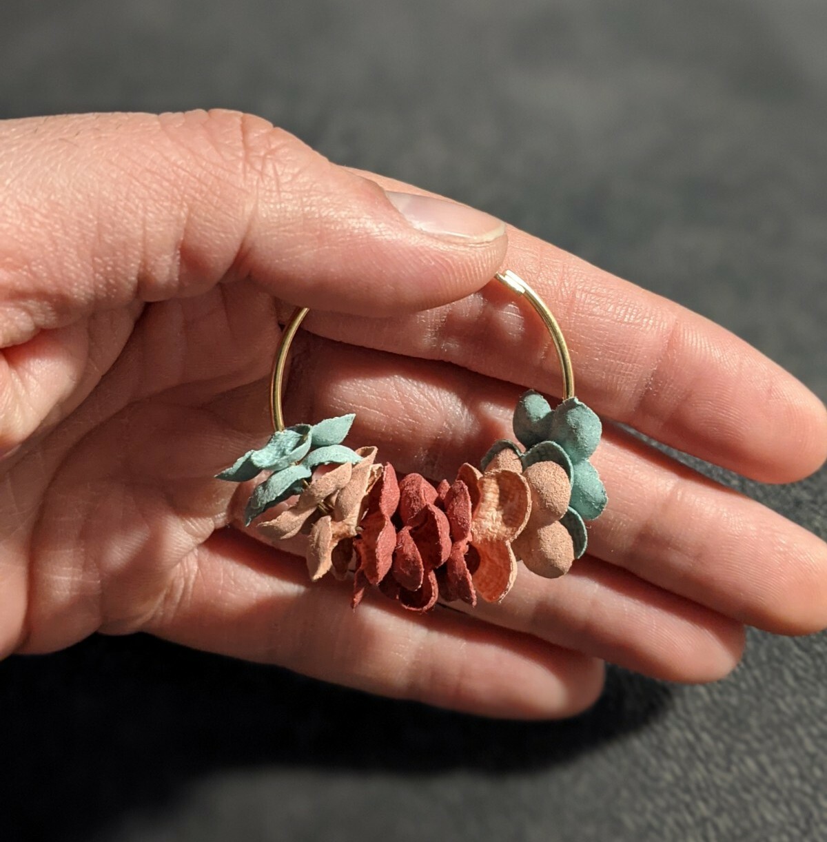 New Cute Fabric Flower Drop Earrings Women Korean Fashion Handmade Jewelry Petal