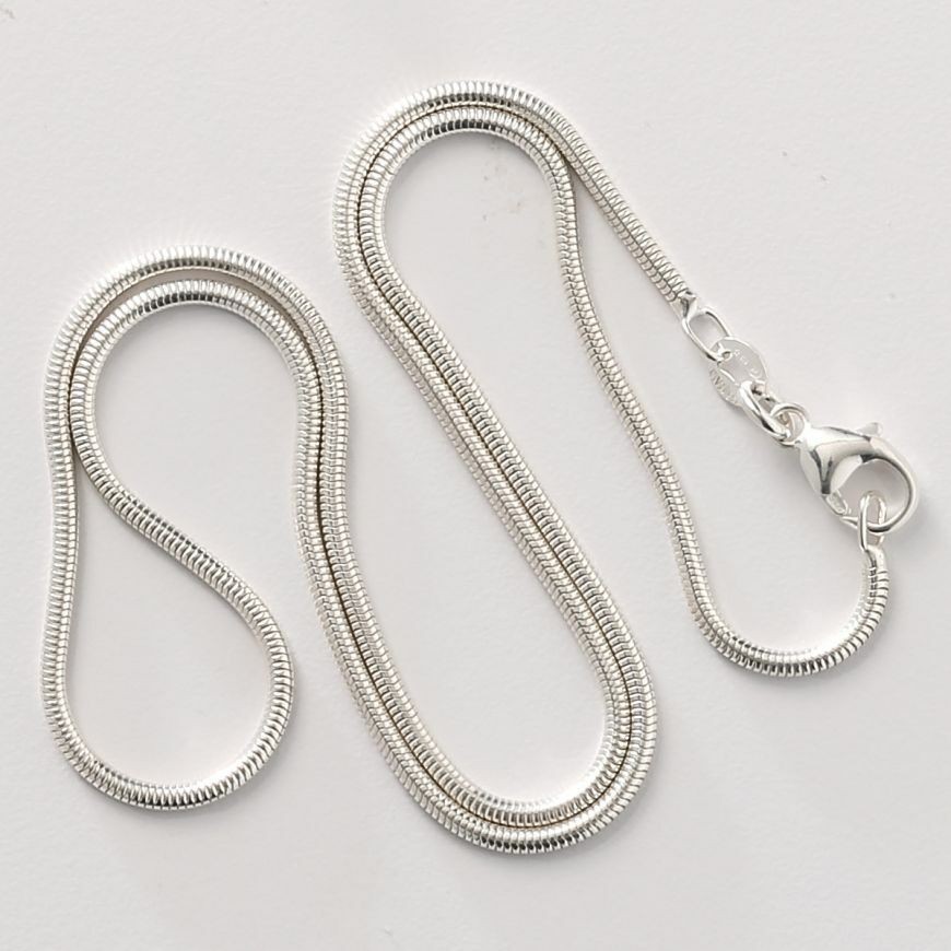 Men&Women’s 925 Sterling Silver Tarnish-Free Italian Snake Chain Necklace 16-38″