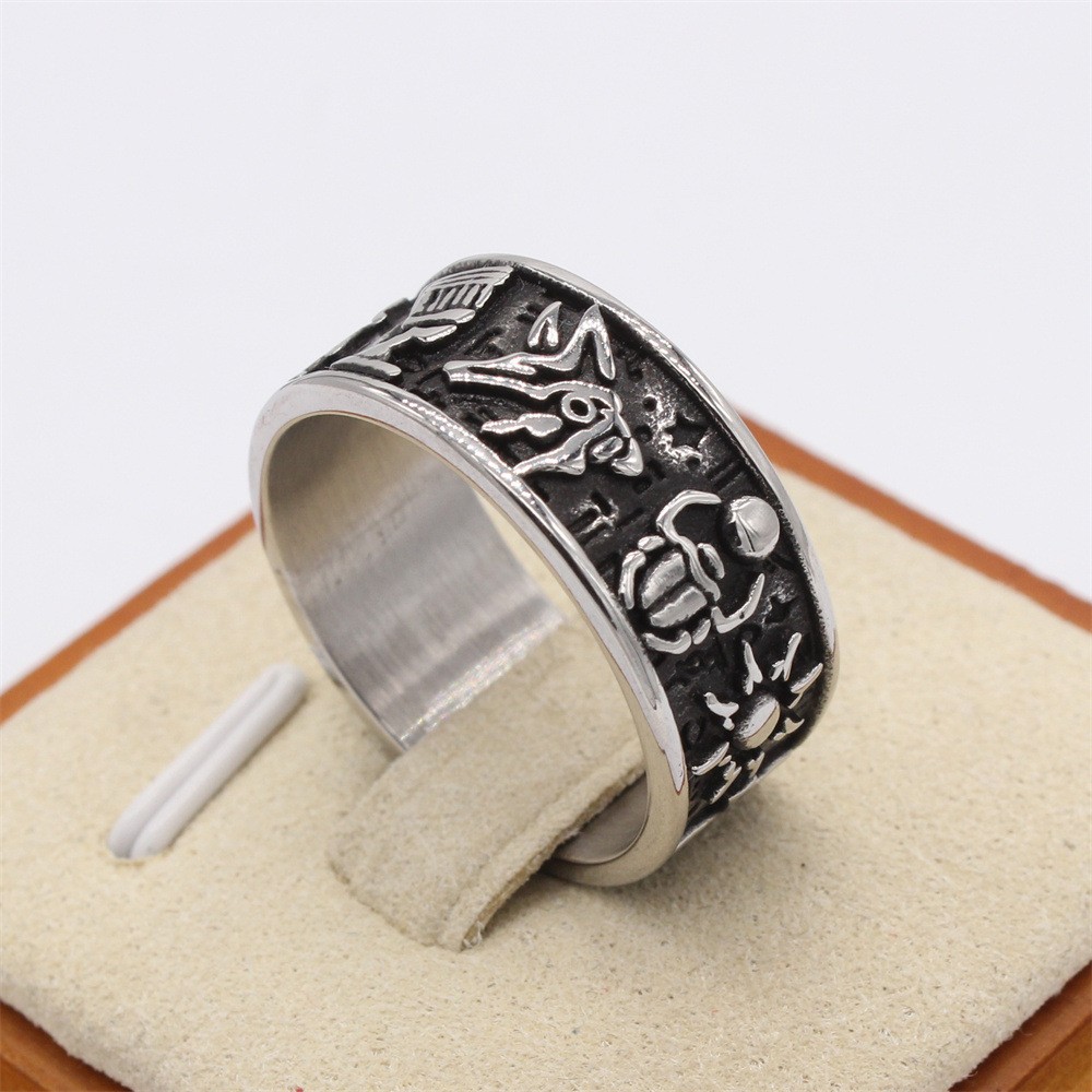 Model R1519 European & American Anubis Cross Ring