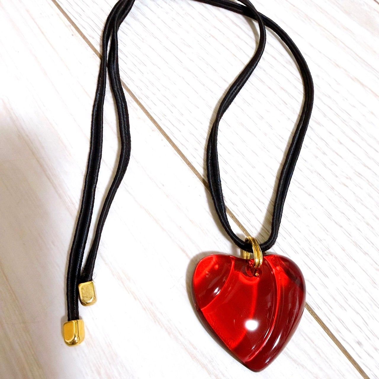 Baccarat Crystal Heart Necklace Used Fine Condition Not specified