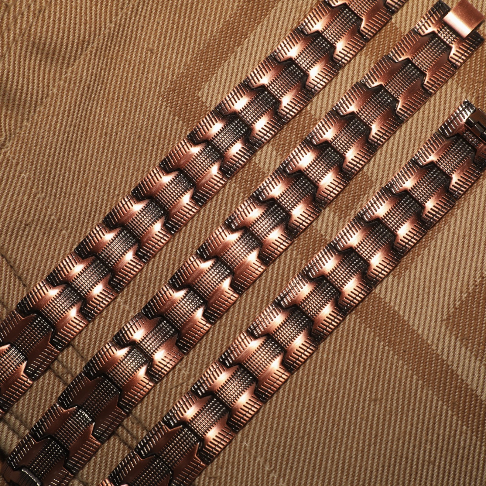 Adjustable Men’s Copper Magnetic Bracelet with Sizing Tool and Magnets