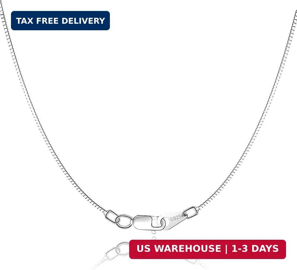 Jewlpire 18K Gold Plated 925 Sterling Silver Chain Necklace for Women Girls, 0.8