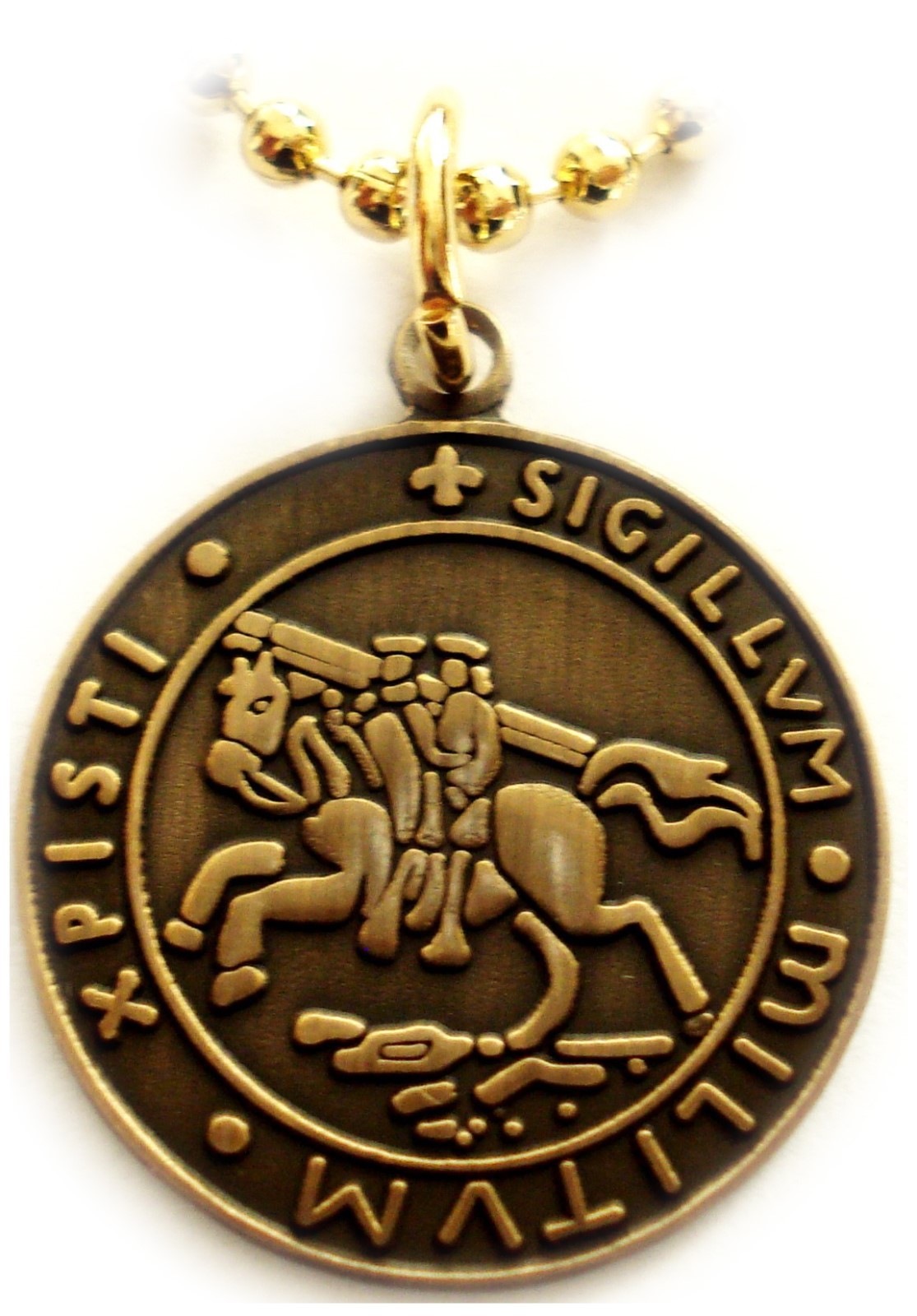 KNIGHTS TEMPLAR CRUSADER SEAL Crusaders Pendant Necklace w/ball chain