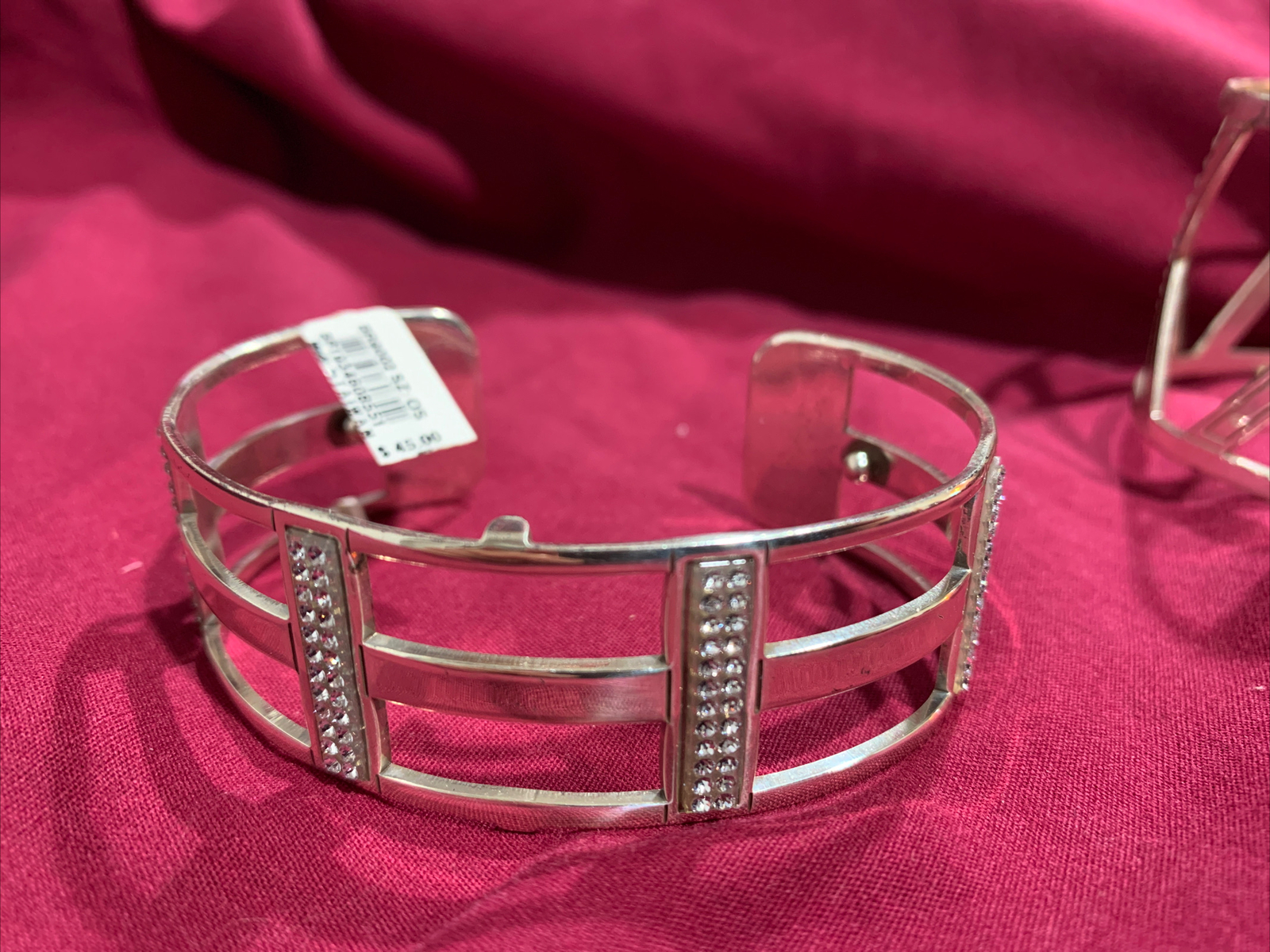 Brighton cuff Lot Of 2 NWT Silver tone Crystals With Dings Scratches