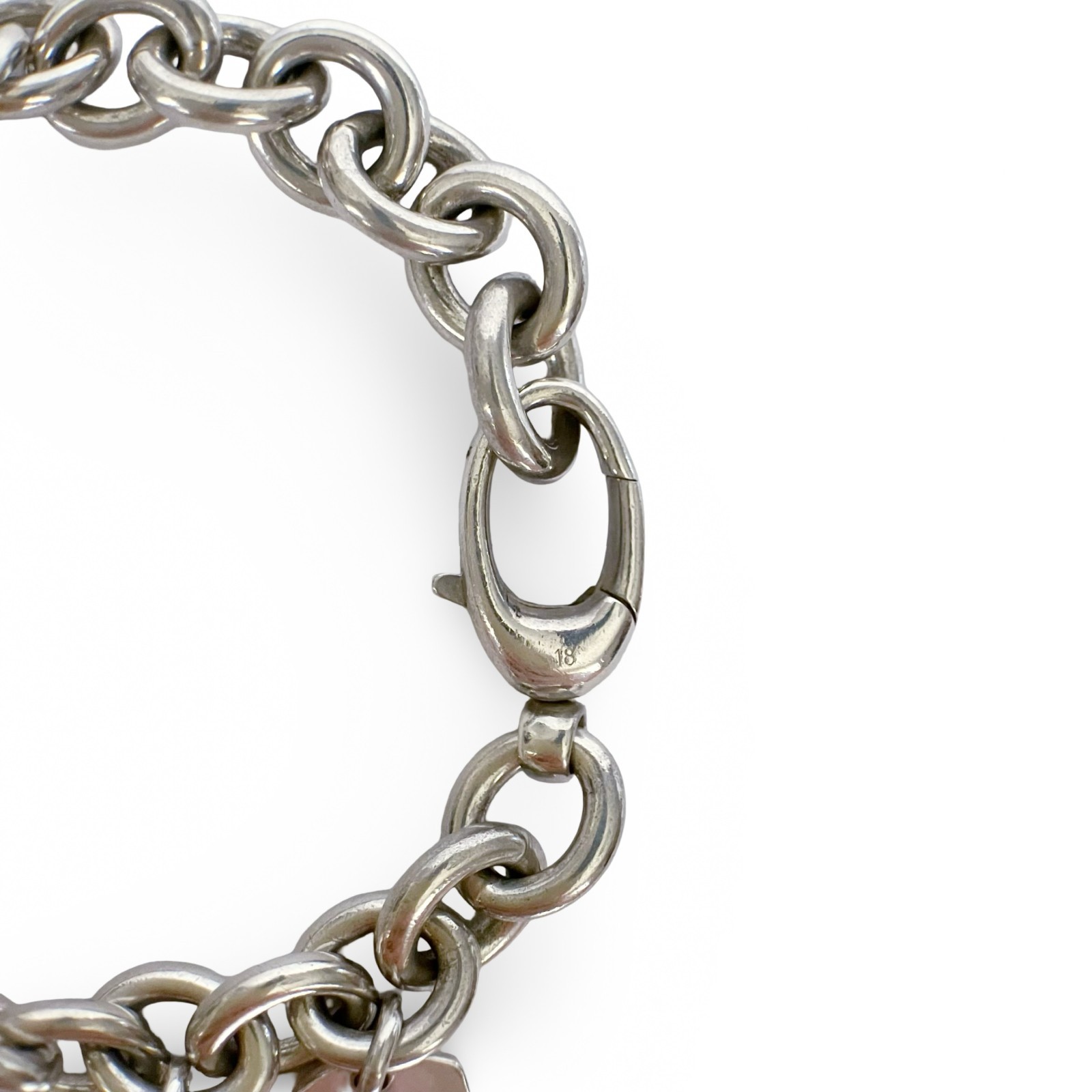 GUCCI Bracelet Double Dog Tag Donut Chain 925 Sterling Silver Comes with Box