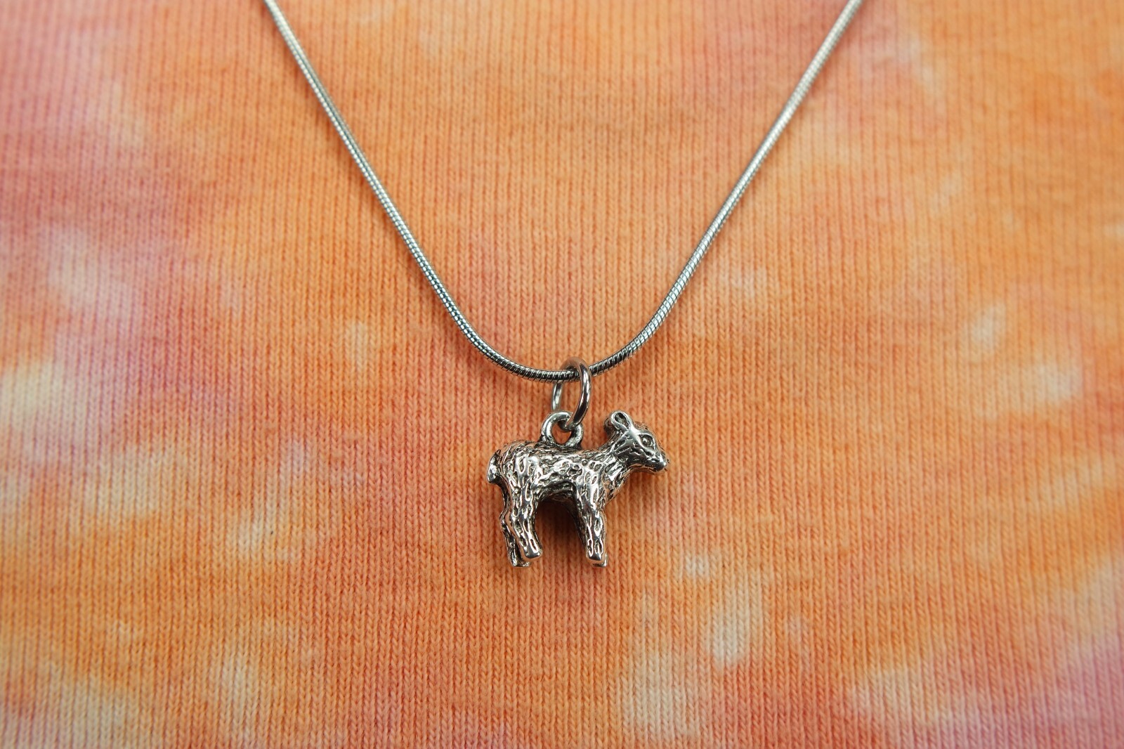 Lamb Charm Necklace or Earrings, Cute Farm Animal Jewelry, Baby Sheep Pet Lover