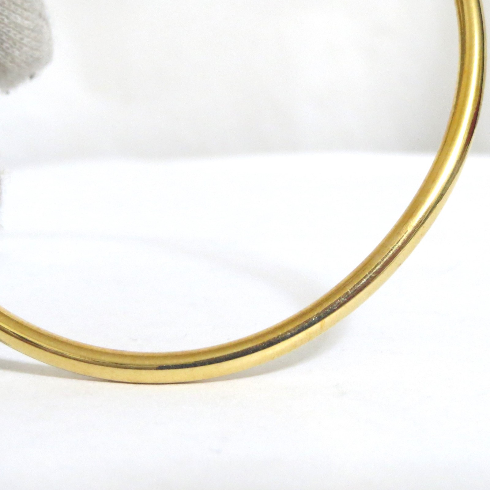 Auth Rare Salvatore Ferragamo Dolphin Bangle Bracelet Goldtone Metal 19.5cm/7.67