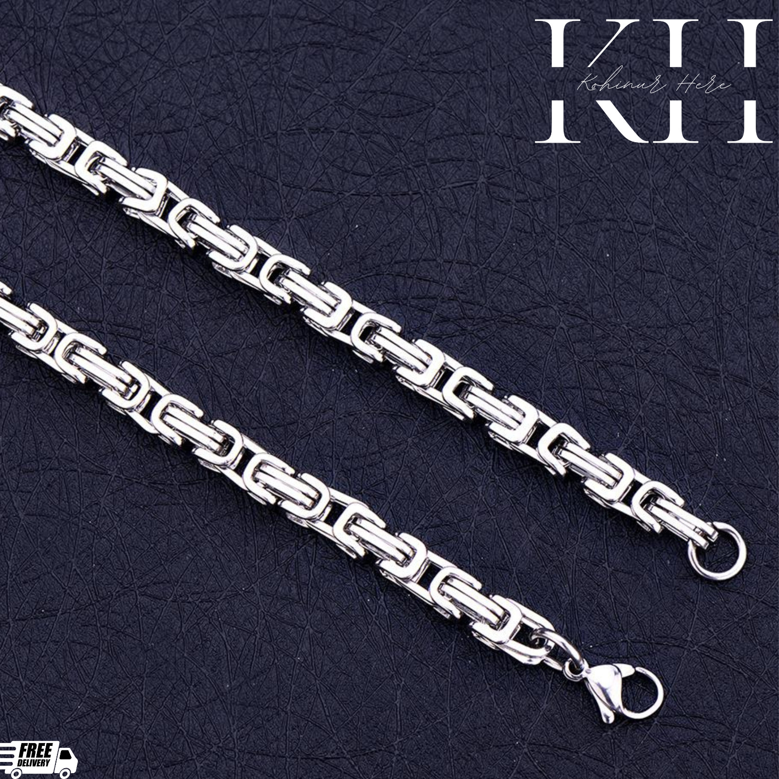 18-40″MEN’s Stainless Steel 4mm/6mm/9mm Silver Byzantine Box Link Chain Necklace