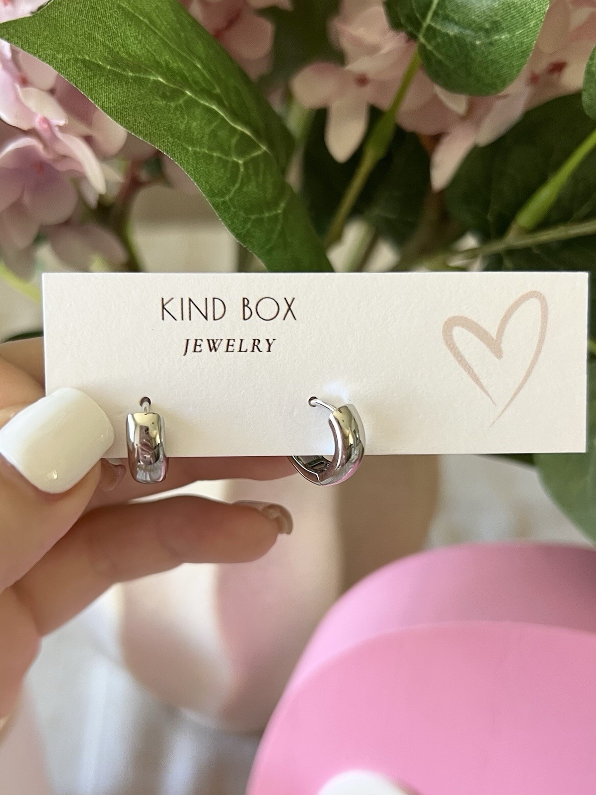 Silver Plated Chunky Huggie Hoop Earrings