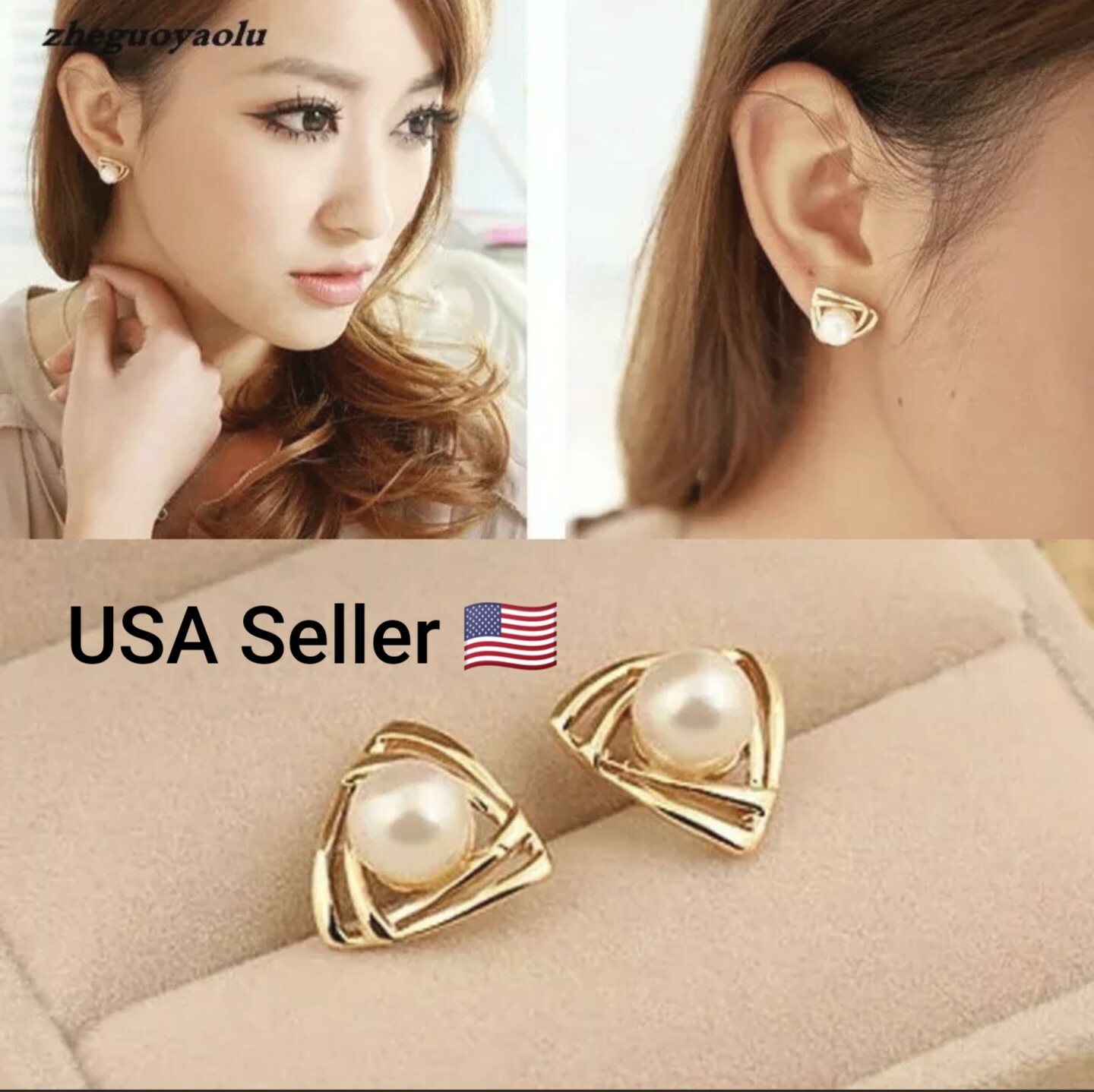 Fashion Personality Earrings Smooth Imitation Pearl Earrings For Women Boucle