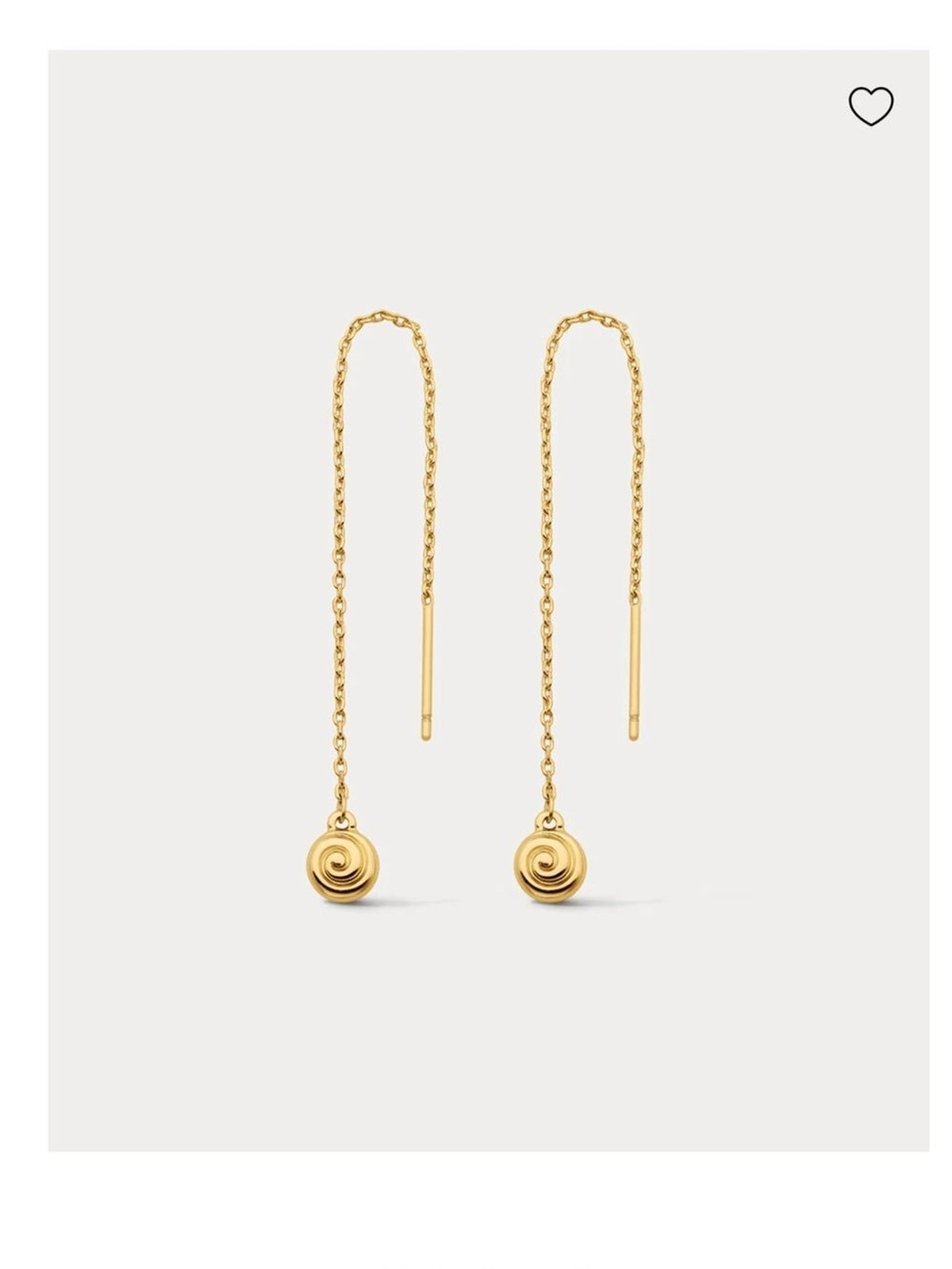 Luv AJ Gold Shell Coil Threader Earrings with Cream Shell Accents
