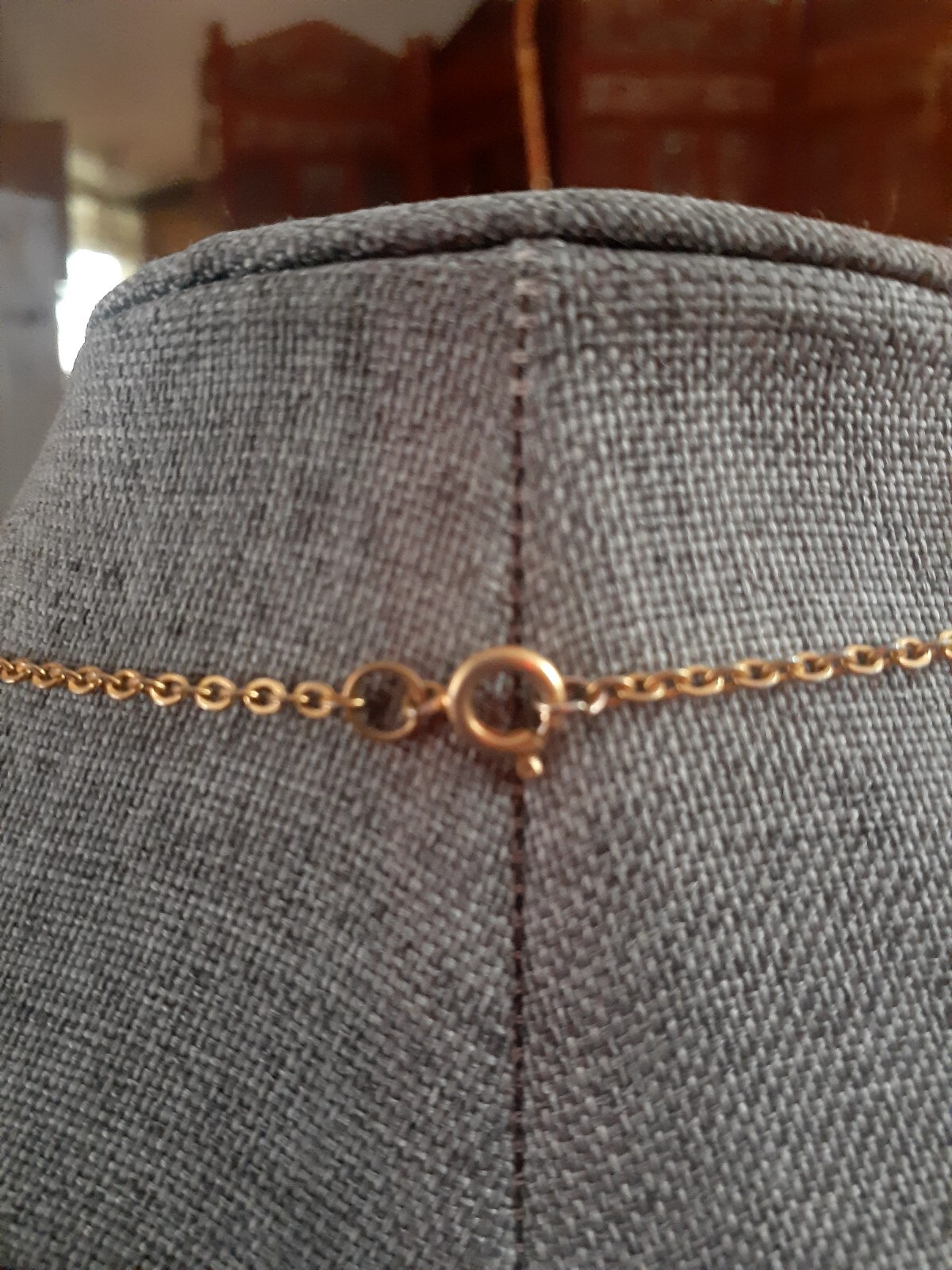 Vintage Crystal Fauceted pendant Y Drop Gold Tone Station Necklace