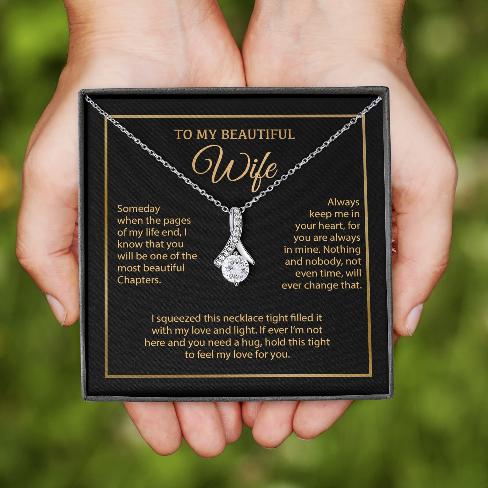 To My Wife Necklace, Vanlentines Gifts For Women, Anniversary Gift For Wife