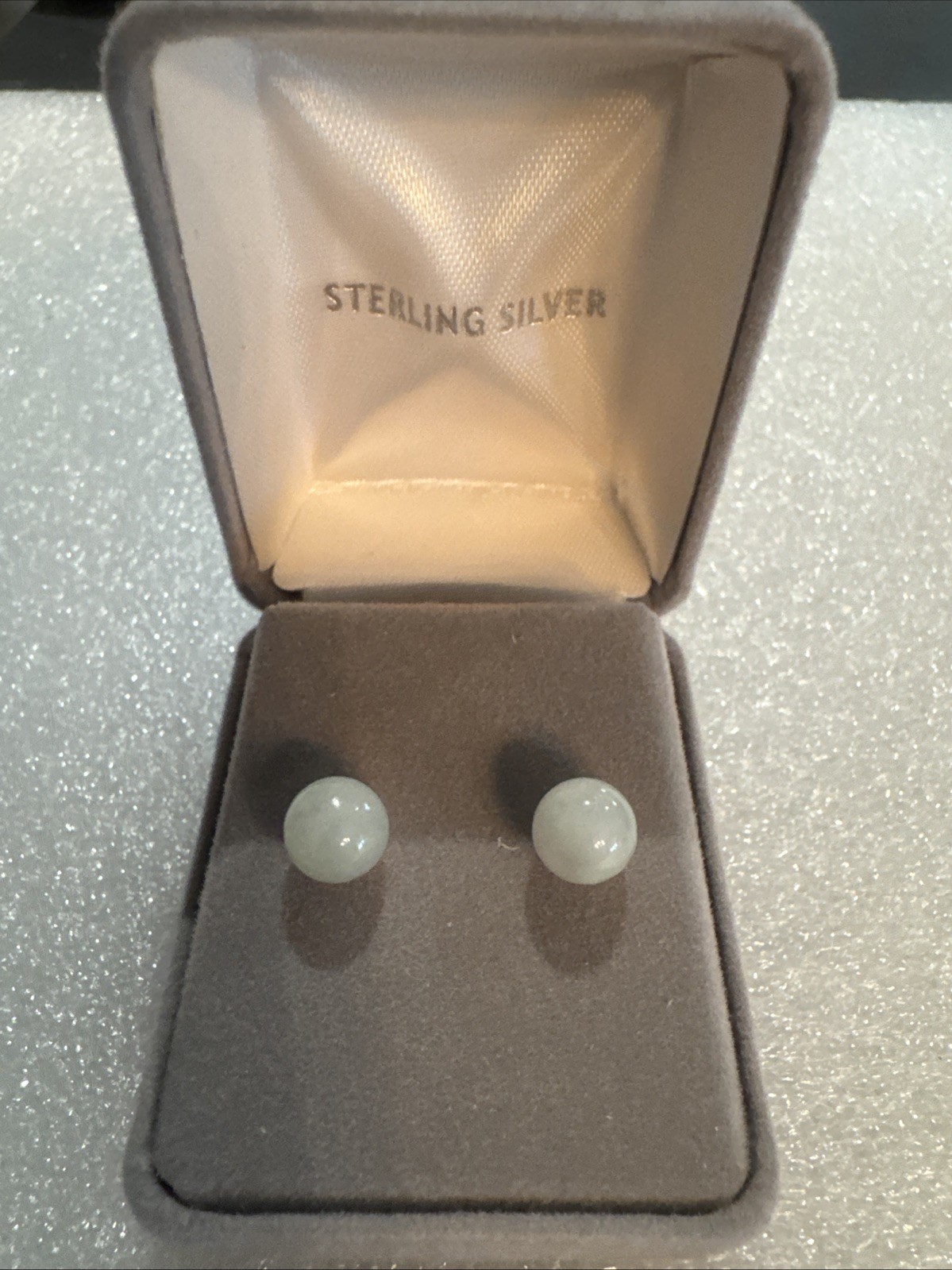 Sterling Silver 925 Stud Earrings. I Think It’s Moonstone, But I’m Not 100% Sure