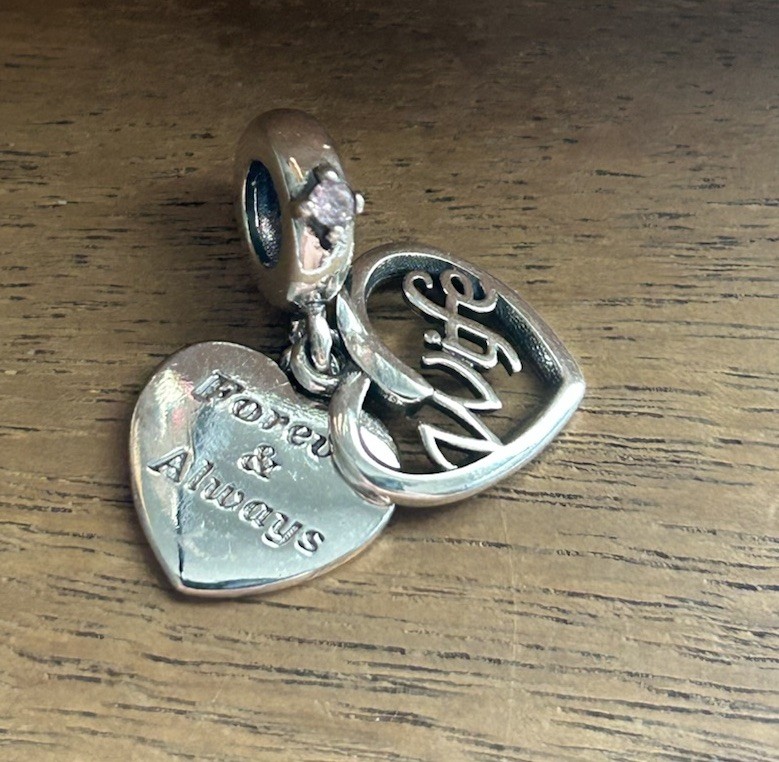S925 Sterling Silver Wife Charm Forever & Always