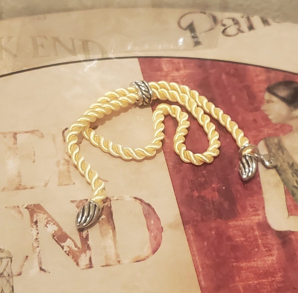 David Yurman Adjustable Rope Bracelet Pale Yellow Great Yurman Color