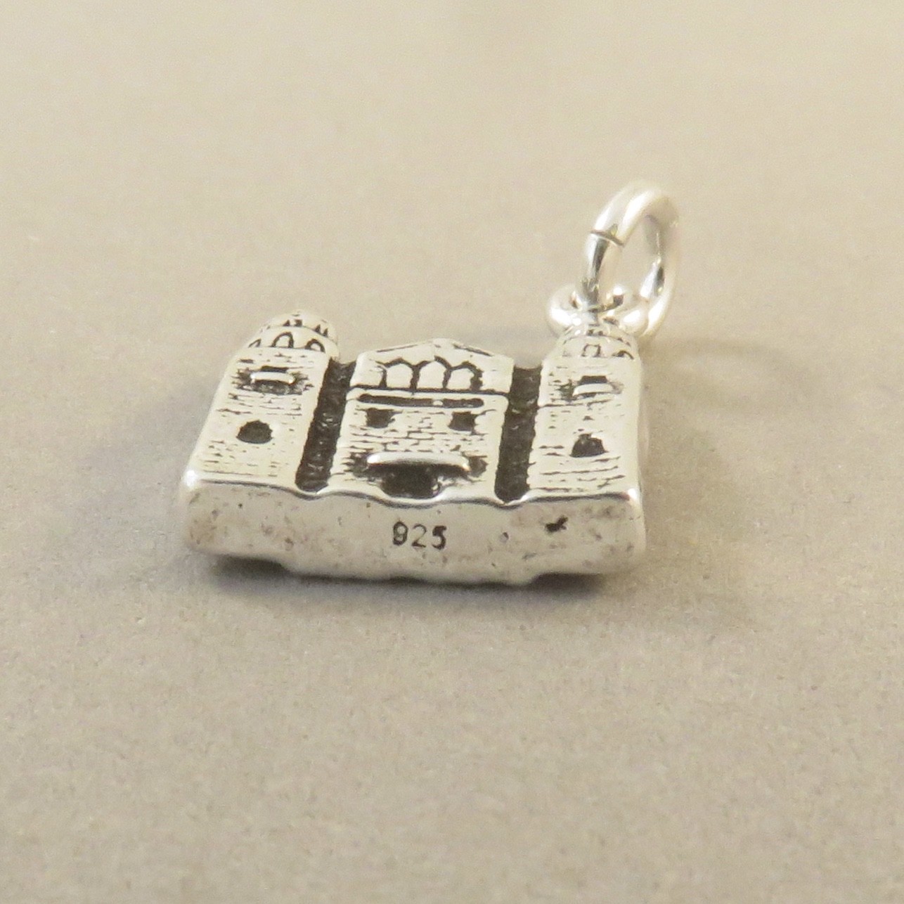 925 Sterling Silver 3-D HEARST CASTLE CHARM San Simeon CA Coast Park NEW TW47
