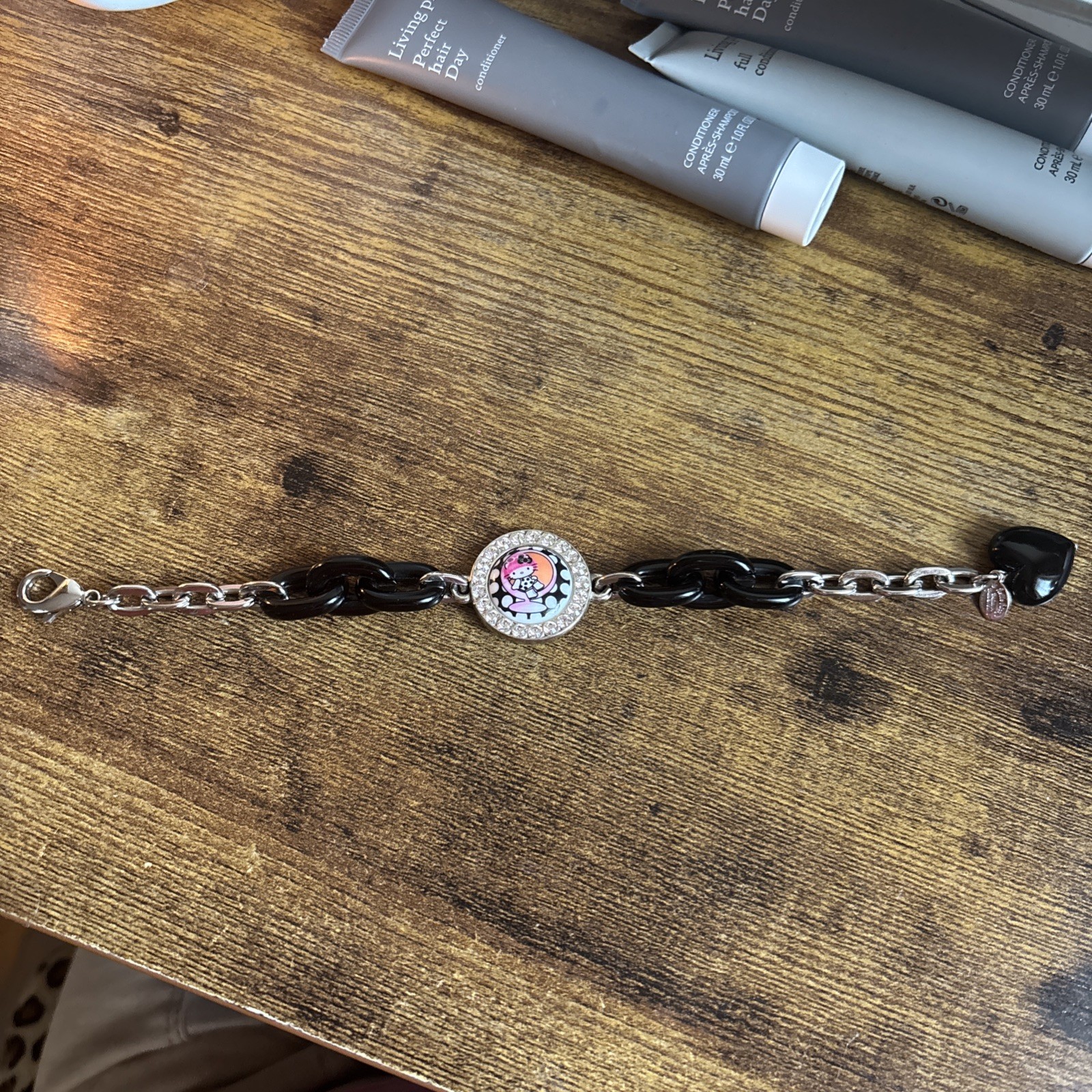 Vintage Hello Kitty X Tarina Tarantino Pink Head Mod Chain Bracelet 20CM