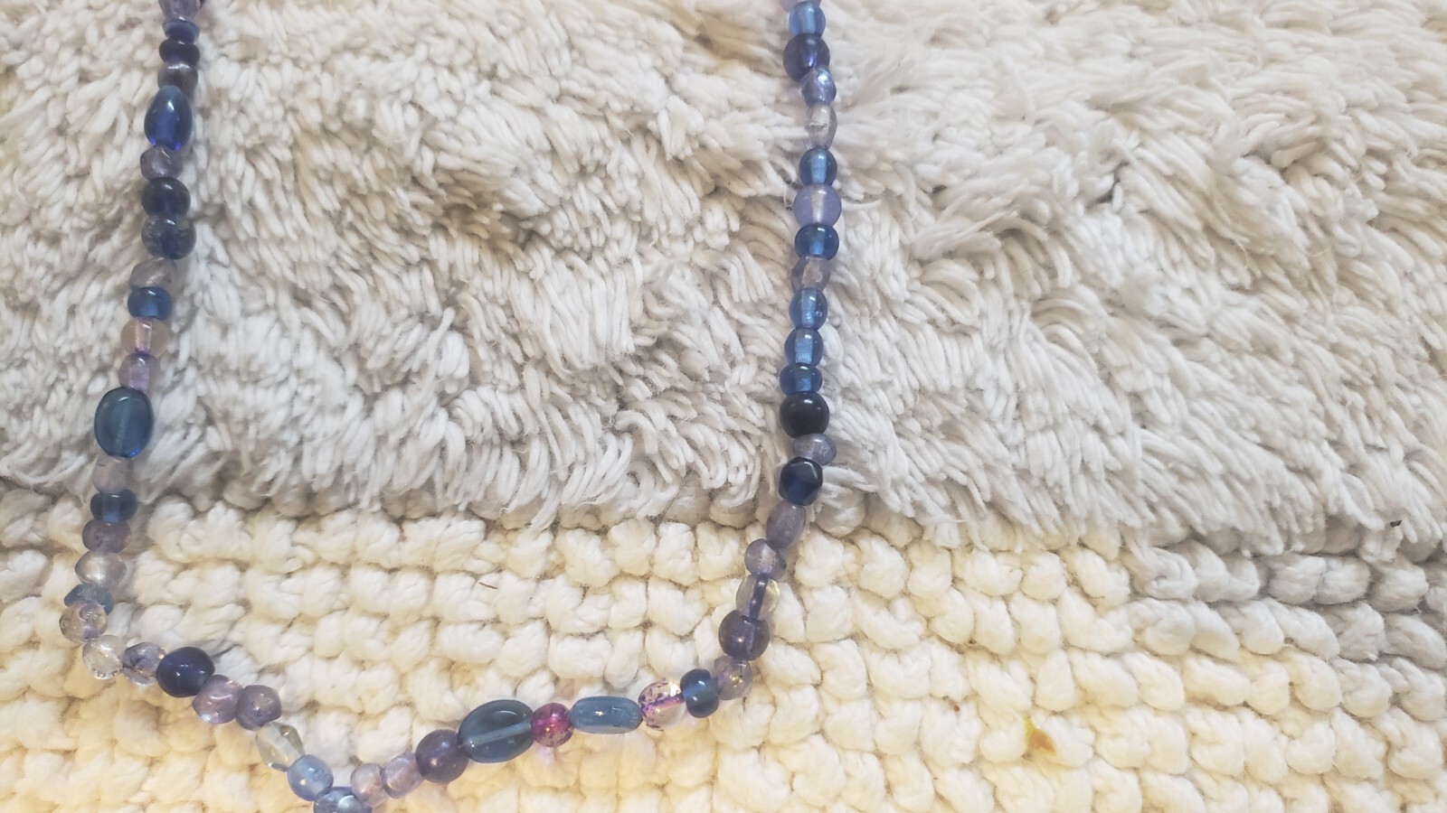 BEADED NECKLACES MULTICOLOR VARIOUS SHAPES SINGLE STRANDS ALL 13″, LOT OF 3