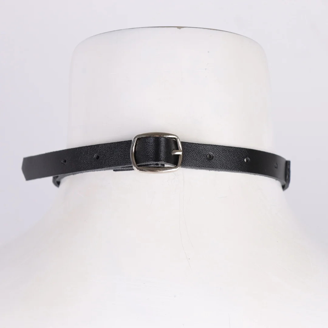 Gothic Punk Pu Leather Belt Choker O-Ring – Adjustable Collar Necklace For Women