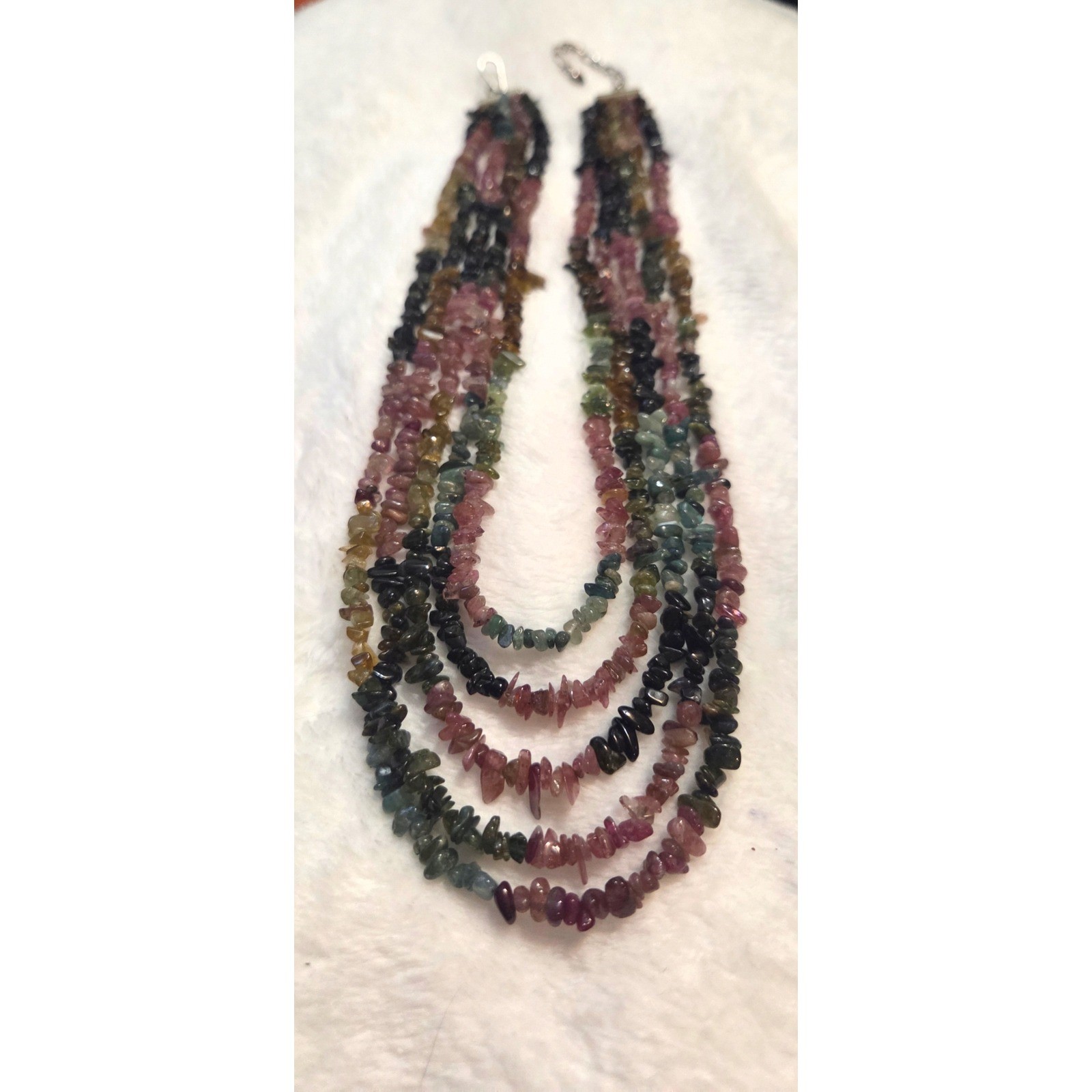 Multi-Strand Gemstone Chip Necklace + FREE Brand-New Napier Jewelry Bonus!