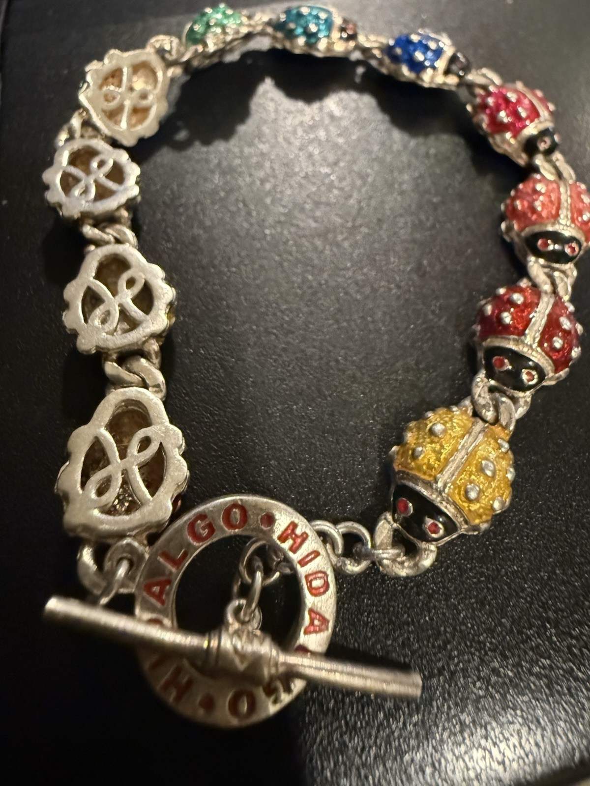 Artisan Ladybug Bracelet • 21.2g Enamel Beads • HIDALGO‑Style Charm • 7.5″