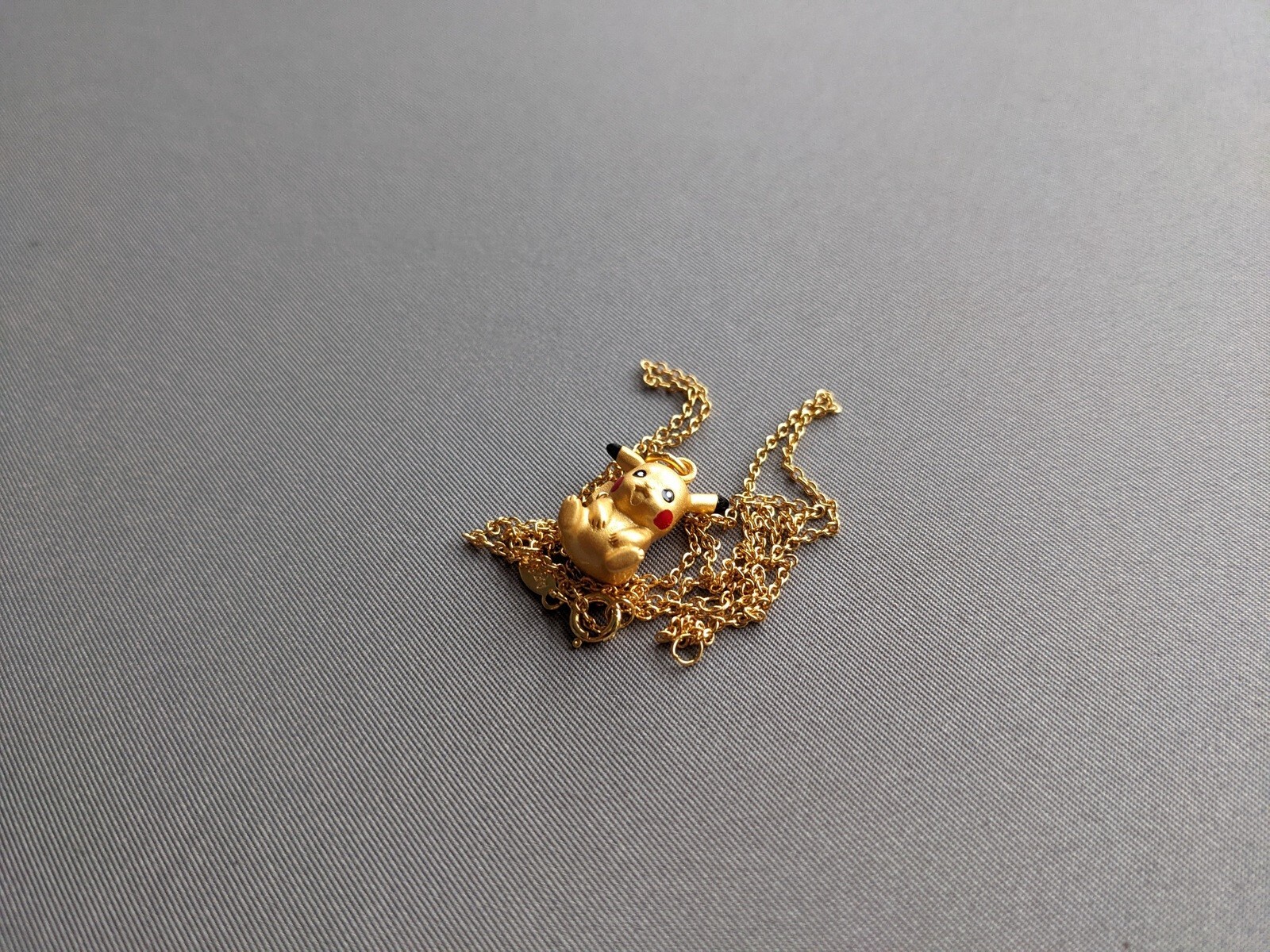 Pokemon Pikachu Necklace 925 Silver Gold Plated (45cm/18″) 💞 5 for Free UK P&P