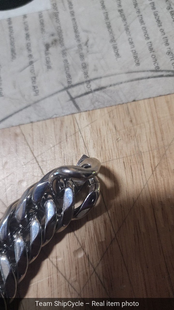 DEFECTIVE without packaging MENS ANTITARNISH SOLID SILVER FINISH THICK H G3D