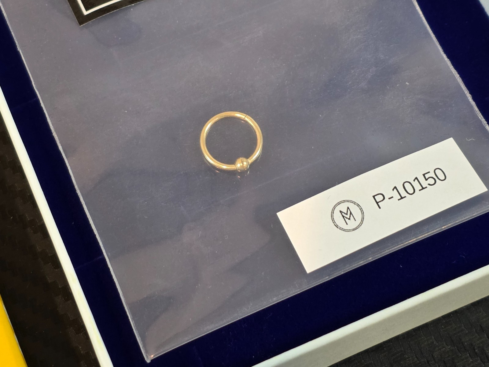 Maison Miru Orbital Cartilage Hoop 16G Titanium Gold 10mm, Single Hoop