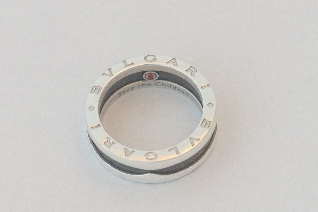 BVLGARI B.Zero1 Save the Children Ring Sterling Silver 925 Size EU 54 US 7