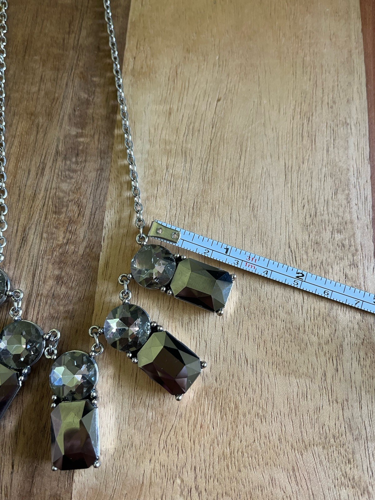 Paparazzi Statement Necklace And Earrings Set Smoky Stones Reflective NEW