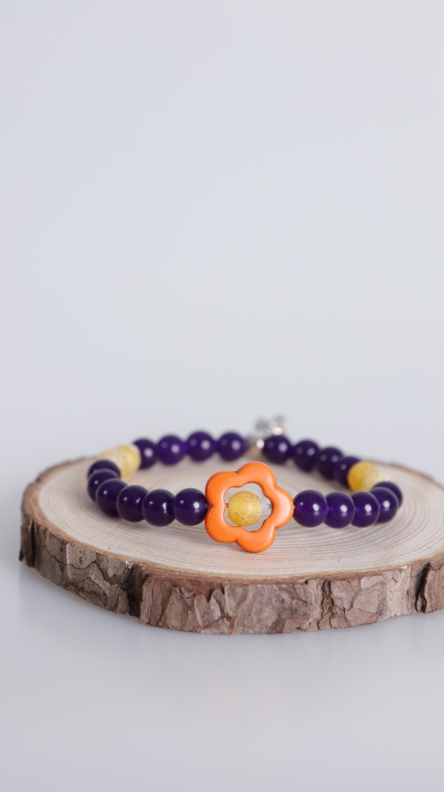 Moderna Pulsera de Cuentas Piedras Naturales Jade purpura Regalo Para Mujeres