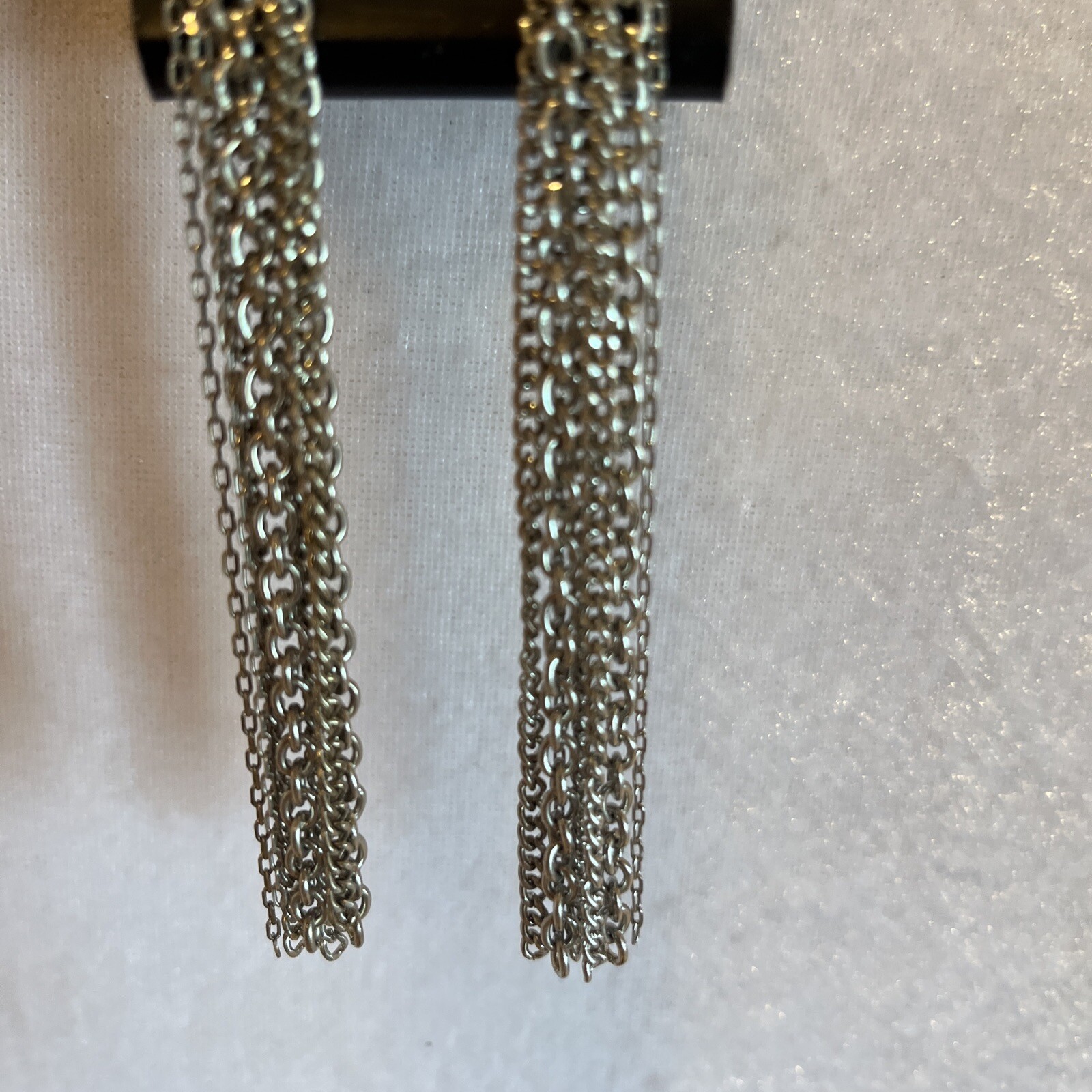 Silver Tone Long Earrings