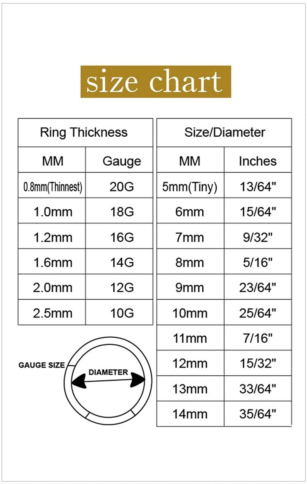 ORANGELOVE Double Open Stack CZ Nose Ring Hoop 316L Surgical Steel Helix Rook…