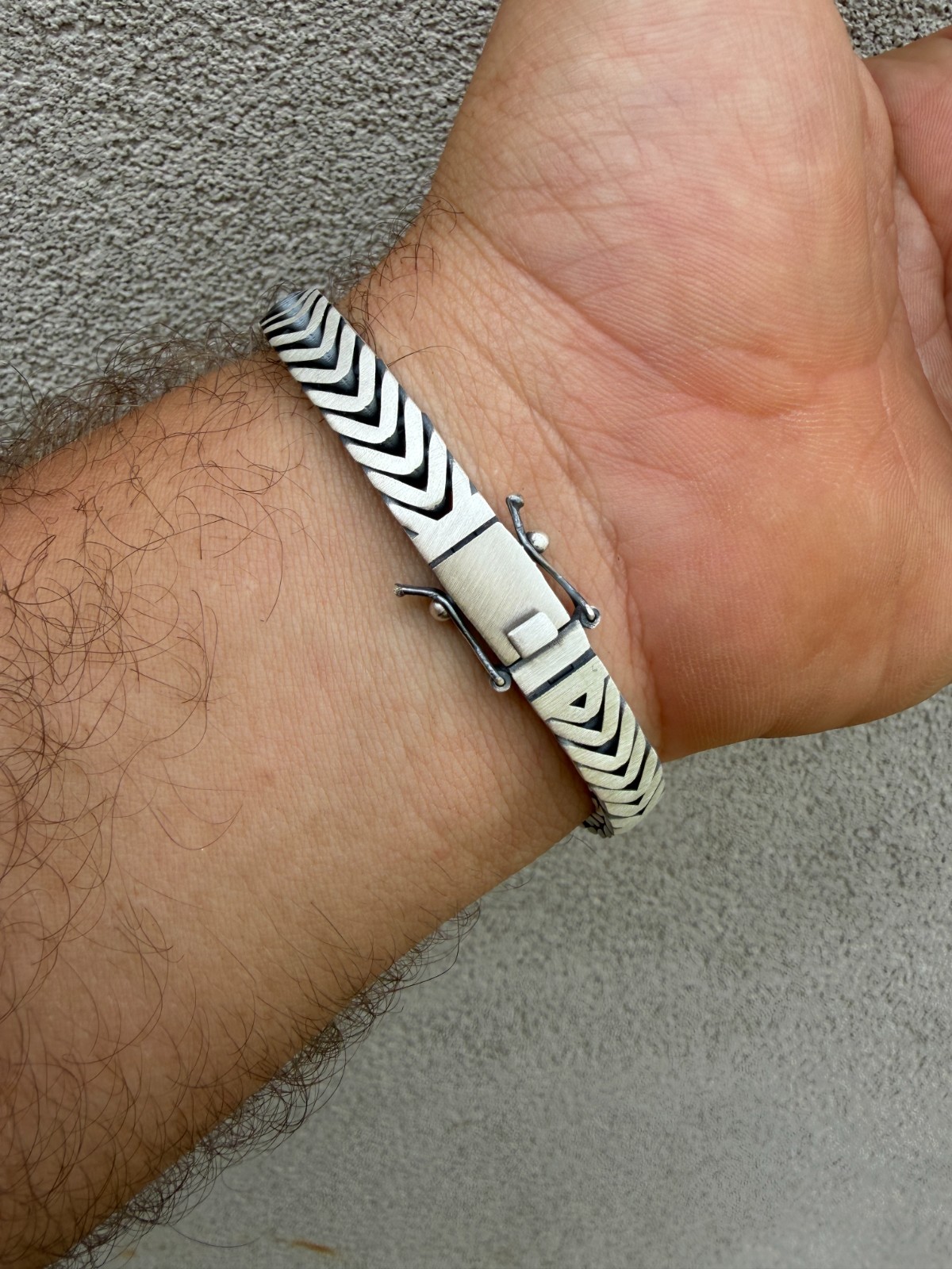 Custom 3 Link Miami Cuban Python Bracelet 12mm Real 925 Silver Oxidized Finish