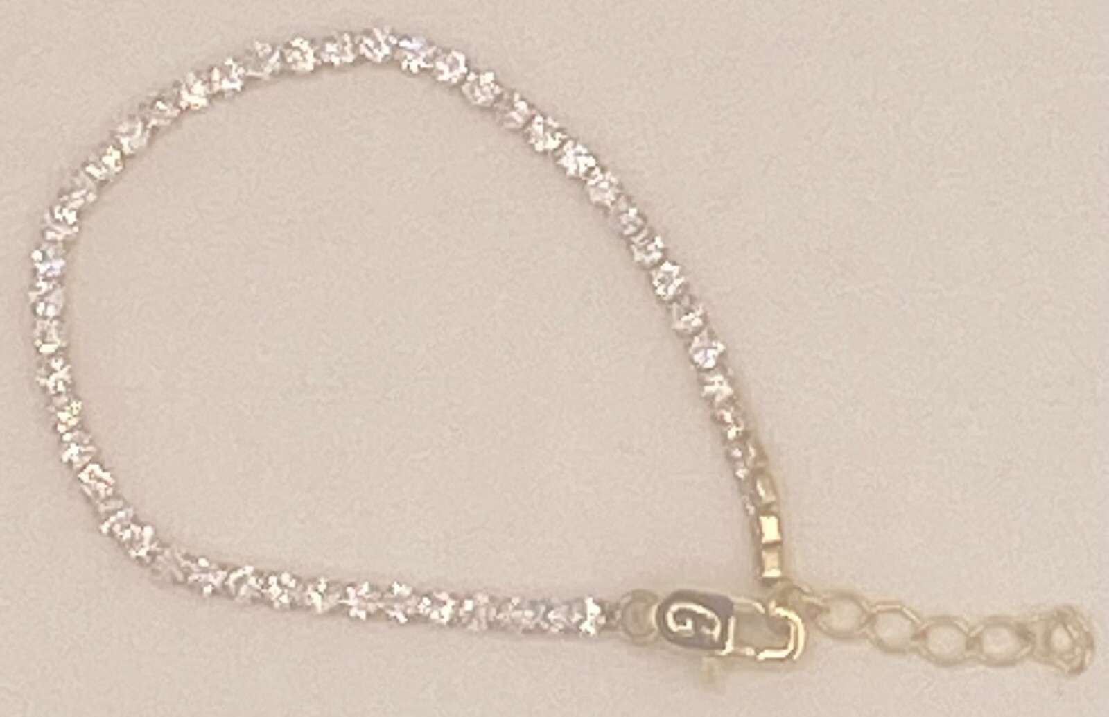 The GLD Shop 2.5mm CZ Yellow Gold Plated Tennis Bracelet 6” + 1”