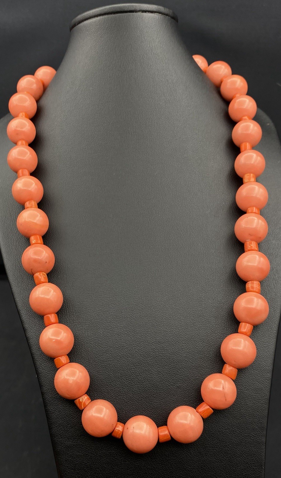 beautiful natural coral beads necklace Soft Salmon Tones