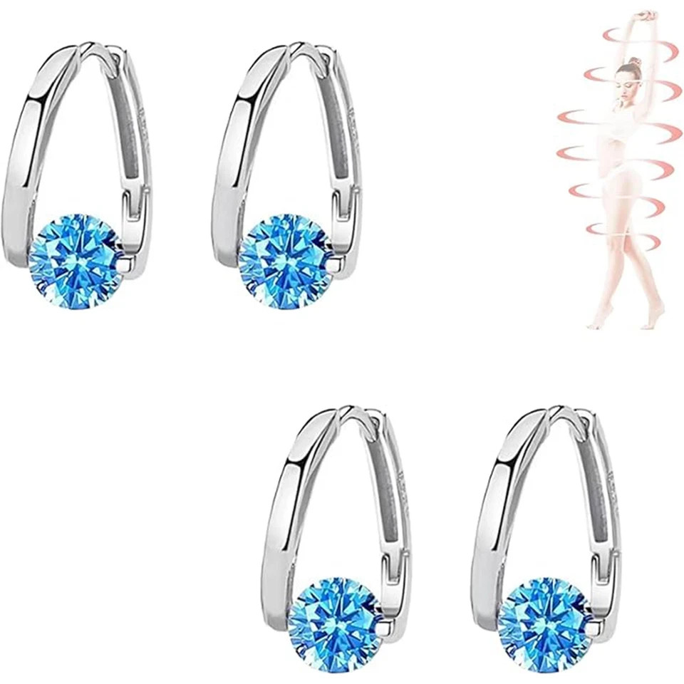Magnetic Germanium Earrings Lymph Drainage Therapy Wellness Pain Relief Jewelry